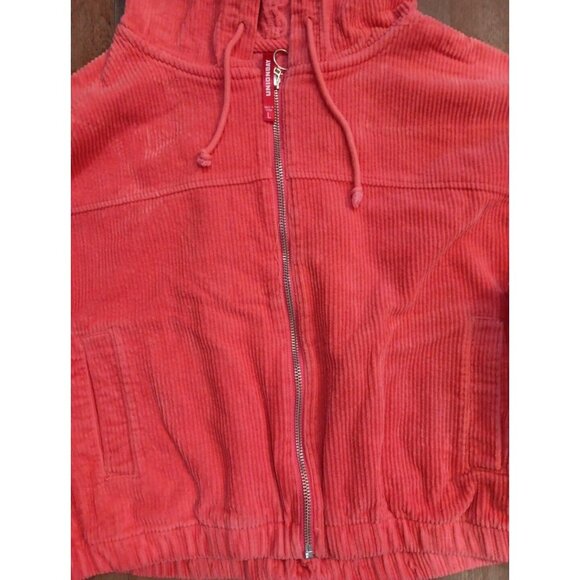 vintage 90s Blank Boxy Corduroy Hoodie sz L 1990s Russell Like. Oversized - Picture 4 of 16